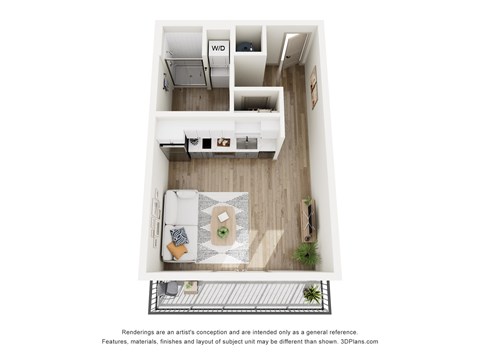 A white room with a bed, a desk, and a couch.